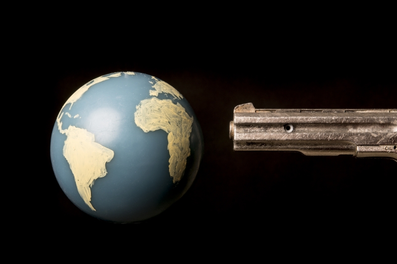 The world at gun point