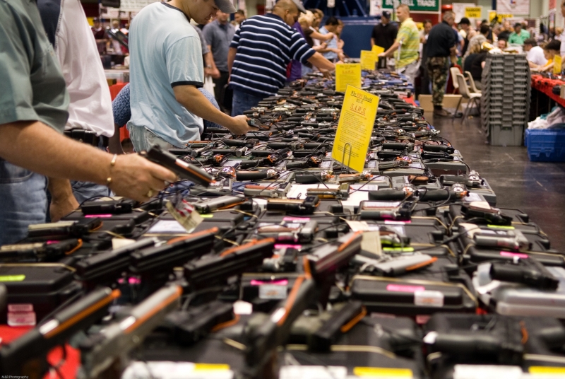 Shoppers at gun show