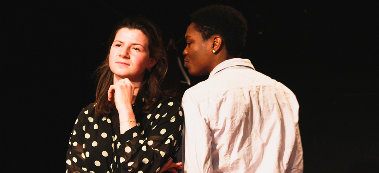 A scene from Twin Primes, which won two awards at the 2015 Oxford New Writing Festival, directed by Kate Bussert ’16.