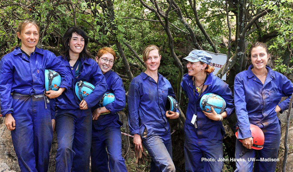 The six women known as the Rising Star Expedition's "Underground Astronauts"
