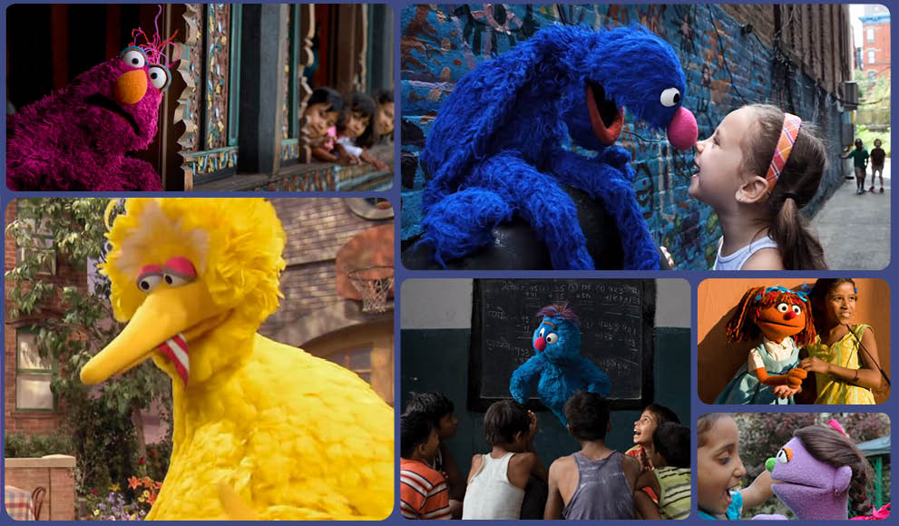A collection of images from Sesame Street