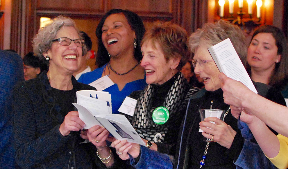 Alumnae together at the 125th anniversary of the Chicago Wellesley Club on April 2, 2016
