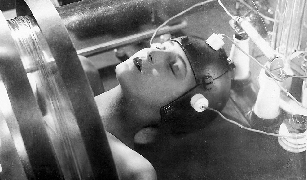 A scene from the German silent film Metropolis 