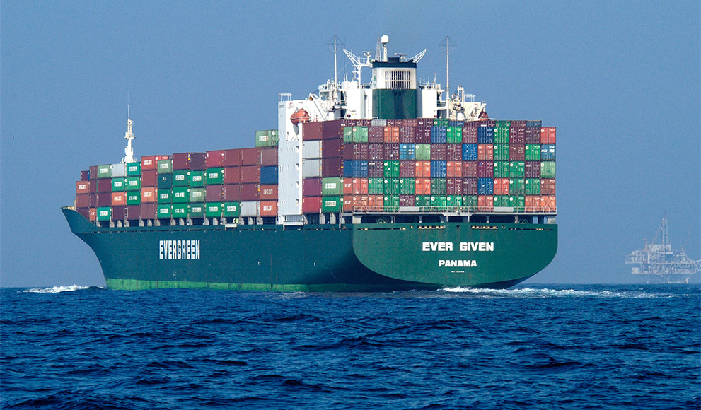 A large ship in the ocean, used to illustrate an op-ed by a Wellesley professor on the dangers of shipping loopholes. 