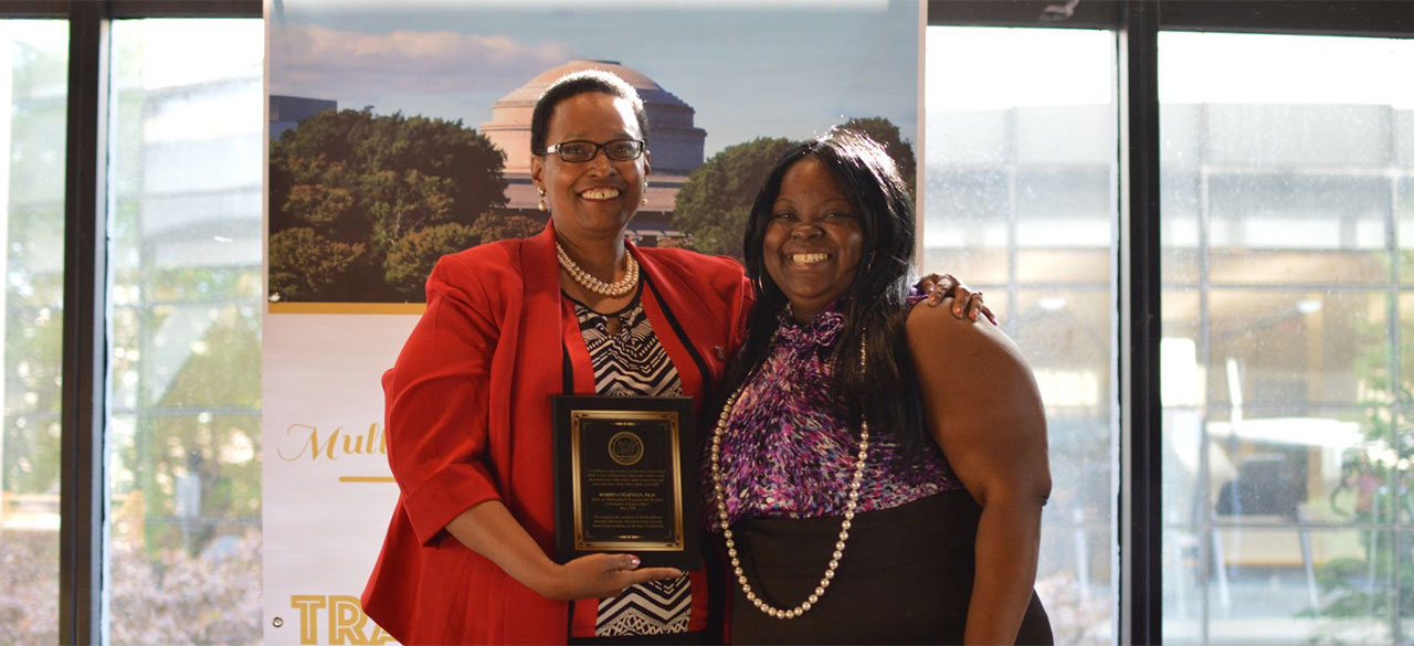 Associate provost Robbin Chapman and La-Tarri M. Canty, director of multicultural programs at MIT