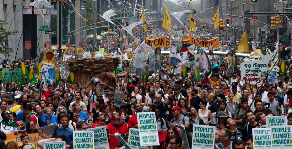 400,000 people gathered in New York City this week to demand faster political action on climate change.