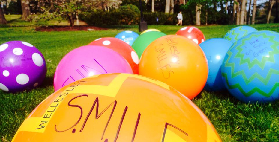close-up of many multicolored playground balls on the grass