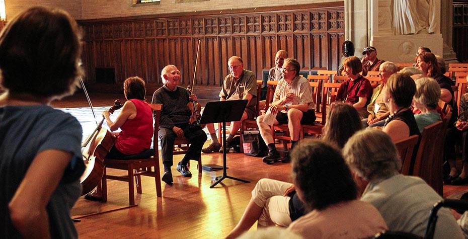 music workshop in Houghton Chapel