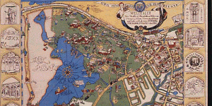 1926 campus map of Wellesley College