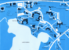 1971 campus map of Wellesley College
