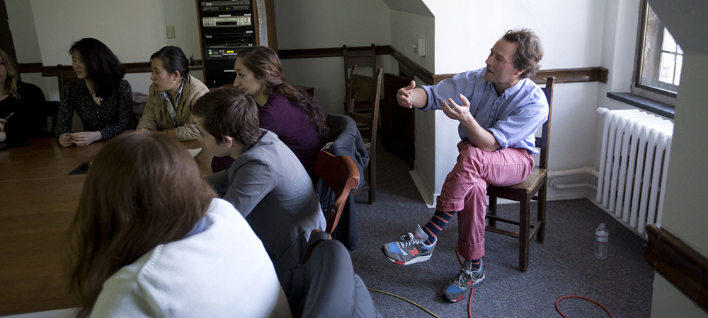 Professor Chiasson in Writing Class