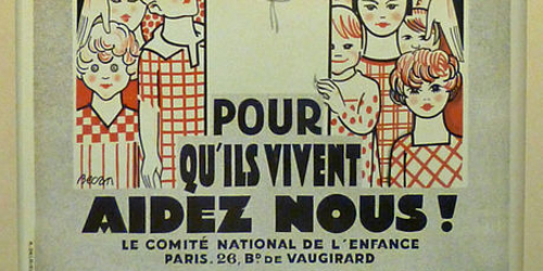 French Poster with children