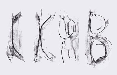 black on white print of 4 different views of folded eyeglasses