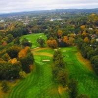 Bird's eye view of the golf course