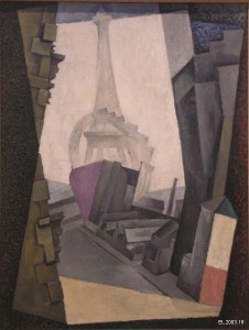 Diego Rivera, The Eiffel Tower, 1914. Oil on canvas, 45 ½ in. x 36 ¼ in. Private collection, lent courtesy of Mary-Anne Martin Fine Art, EL.2003.16