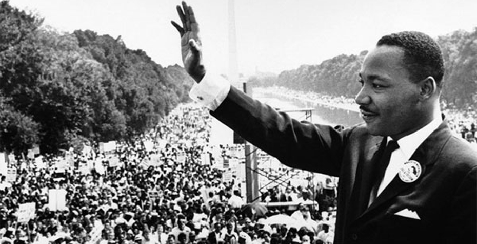 Dr. Martin Luther King, Jr. at the March on Washington. 