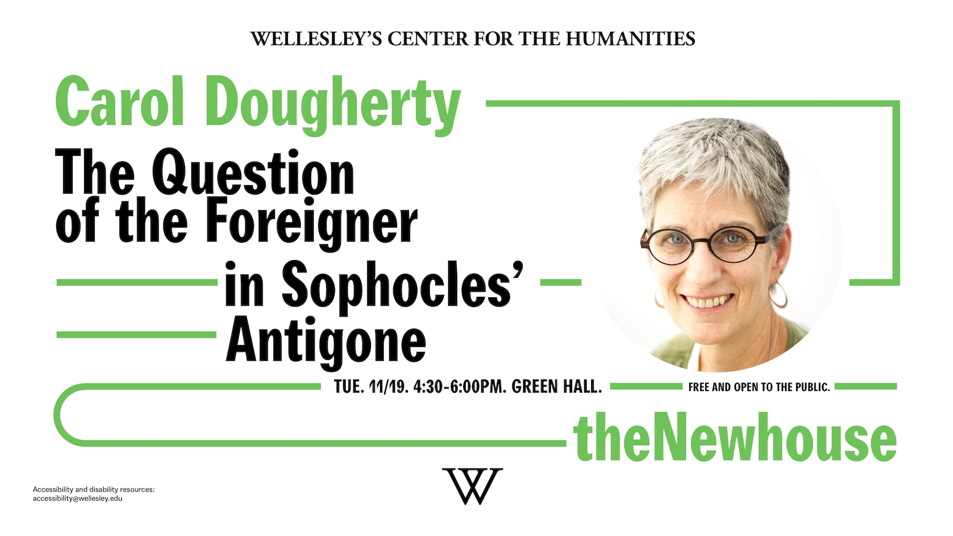 Carol Dougherty: The Question of the Foreigner in Sophocles' Antigone - 11/19/2019