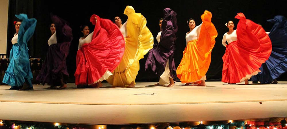 students performing traditional dance
