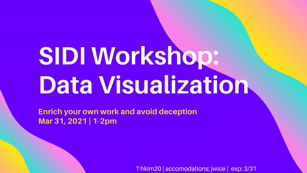 Poster on SIDI's Data Visualization workshop 