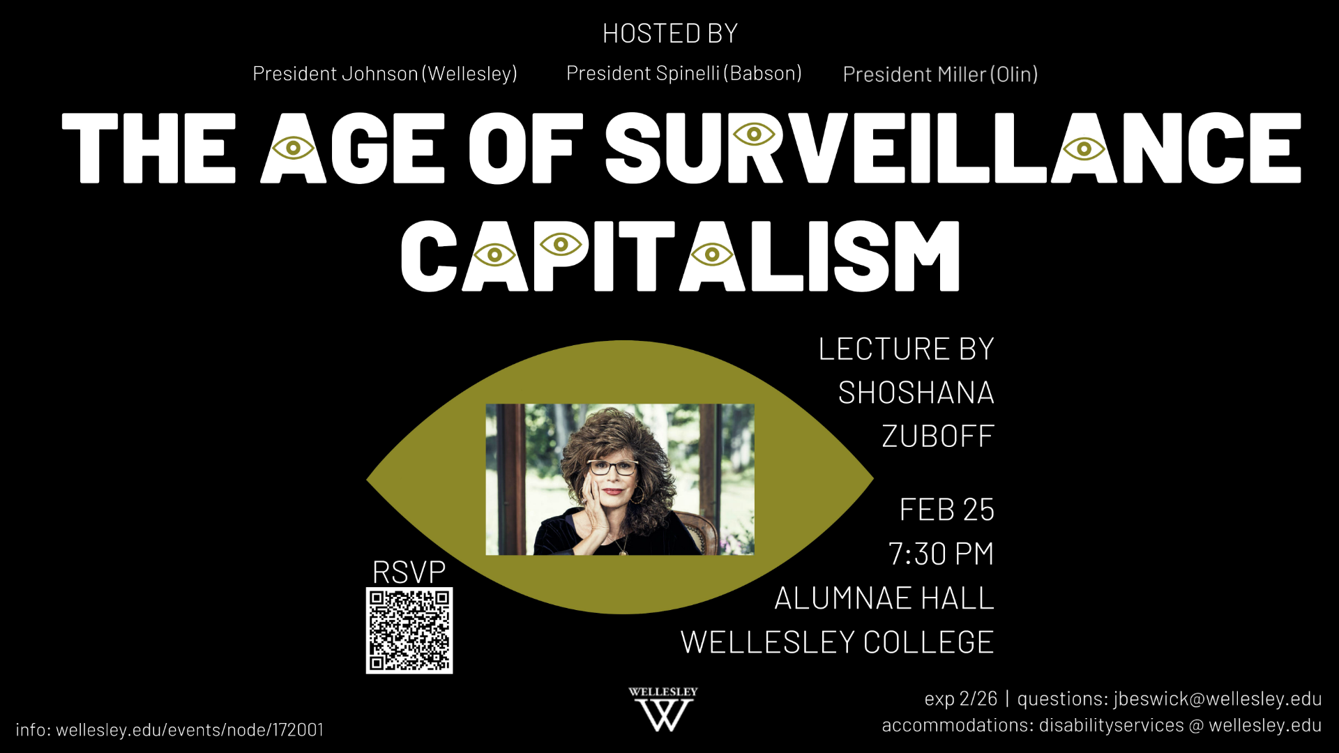 Poster on Shoshana Zuboff's lecture 