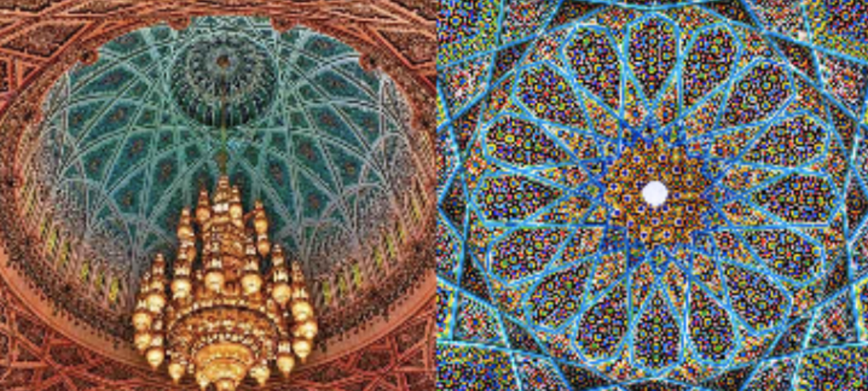 Ornate mosaic ceiling designs