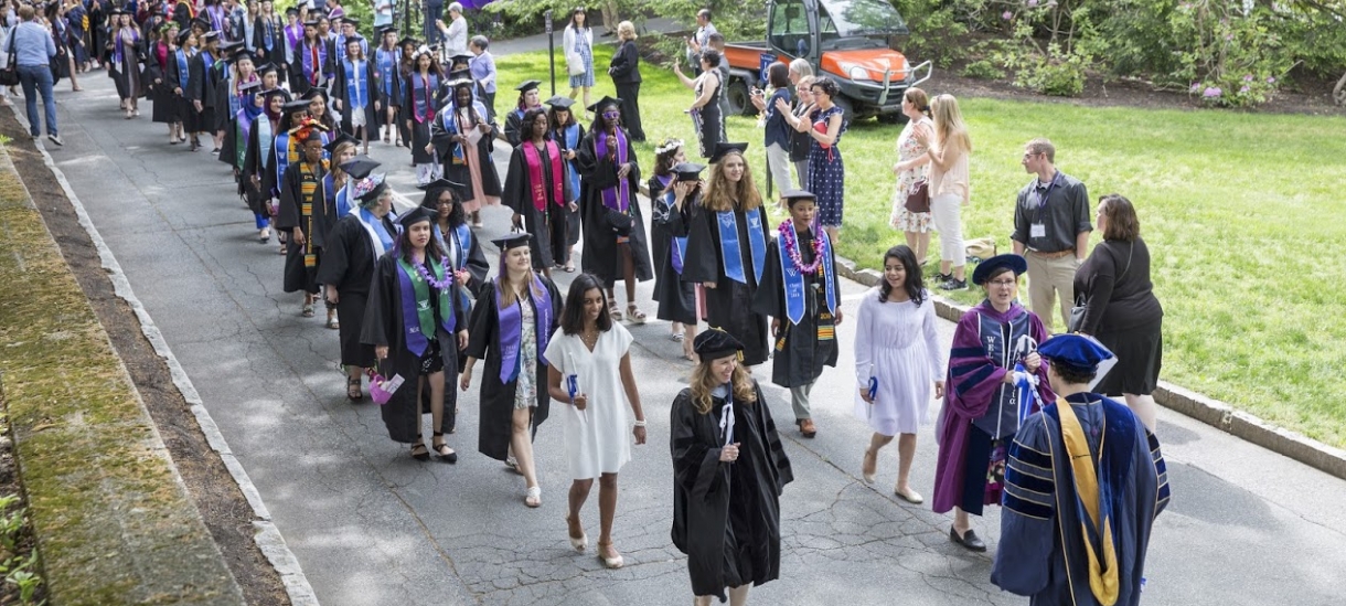 student procession at commencement