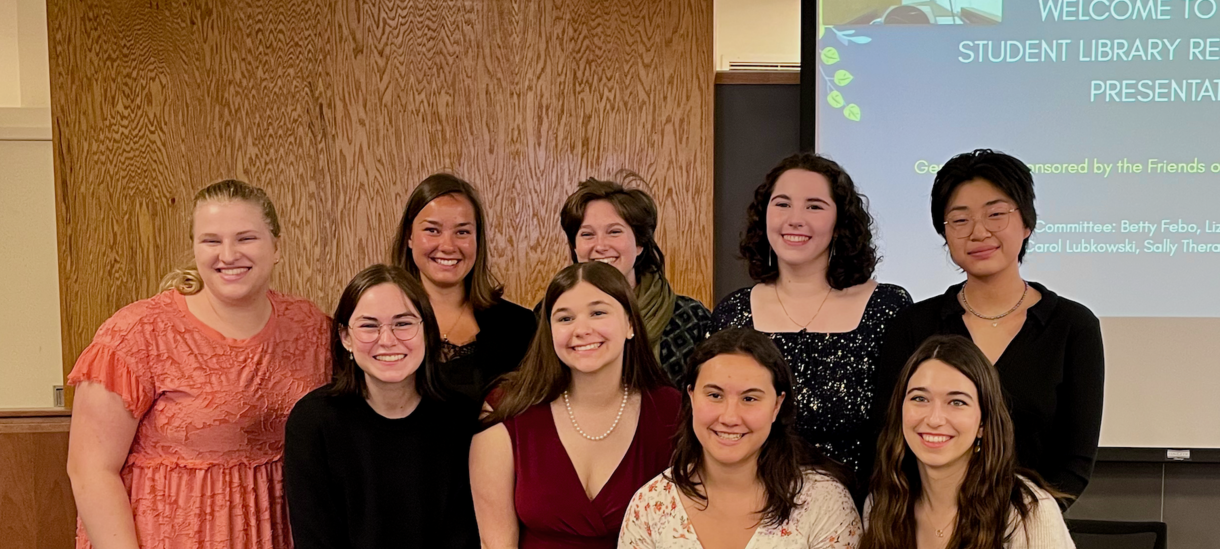 Group photo of the 2023 Student Library Research Award winners