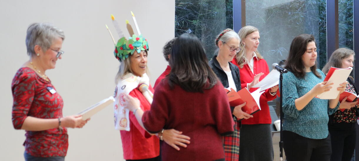 Chorus Members Singing Holiday Tunes