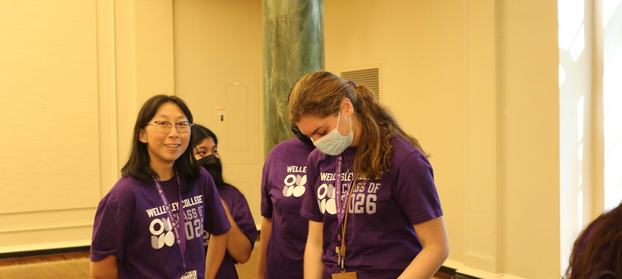 students attending an event