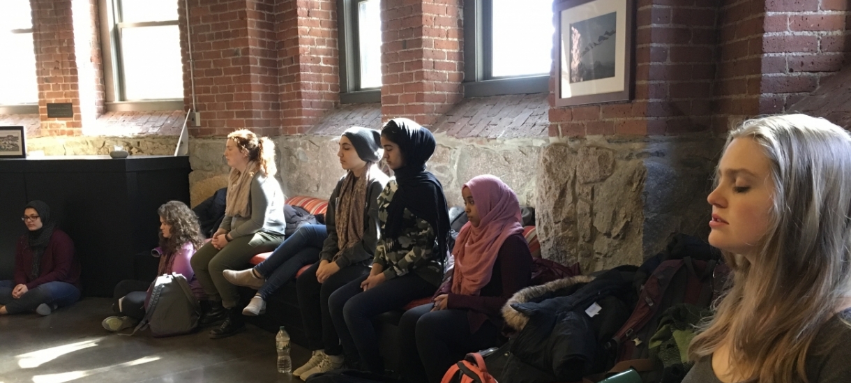 Students gather in the Multifaith Center 