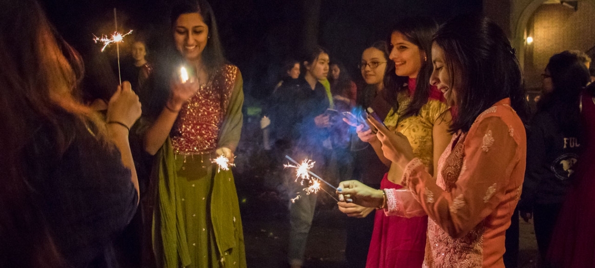 Darshana students gather on Diwali