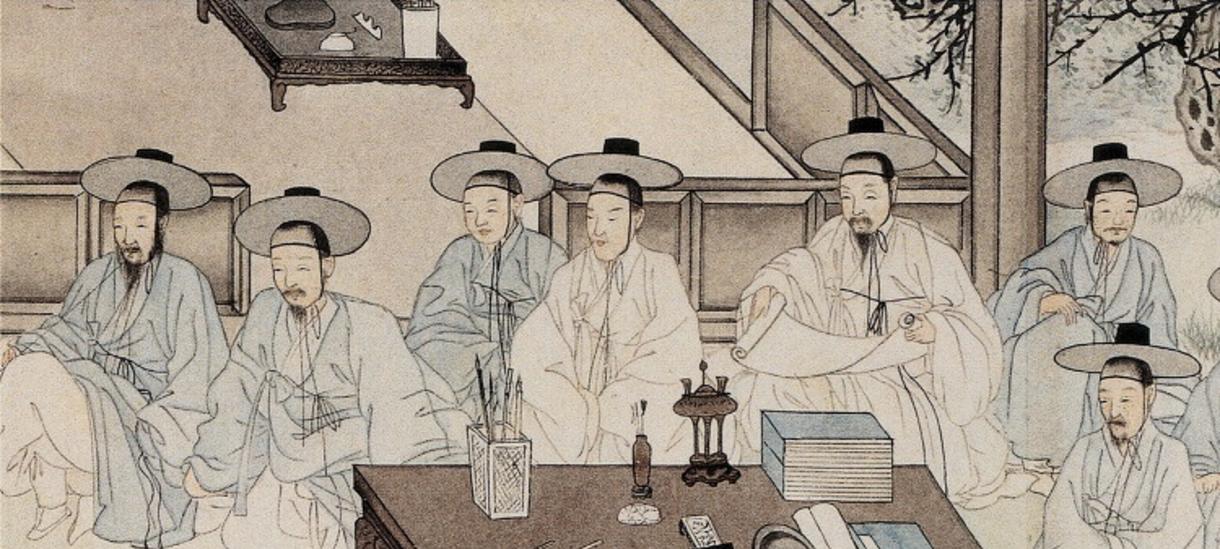 Painting of middle class people in joseon