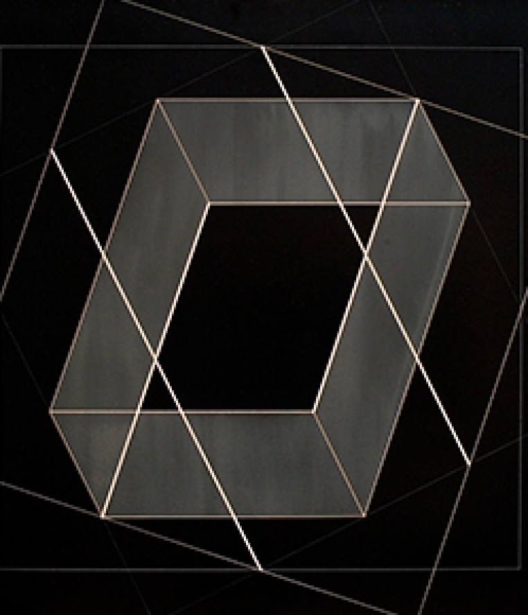 Josef Albers, Transformation of a Scheme No. 27 1952 Machine engraving on black vinylite overall: 17 in. x 22 1/2 in. (43.2 cm x 57.1 cm) Gift of Martina Schaap Yamin (Class of 1958) 1999.98