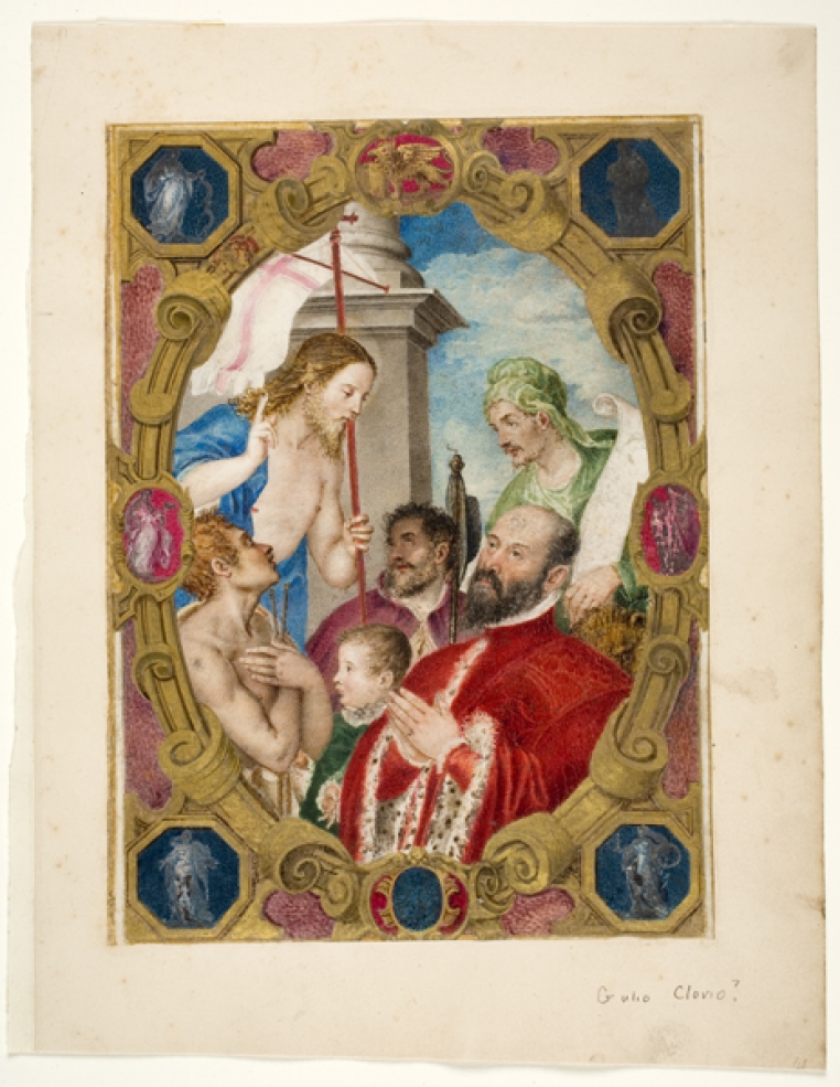 Unknown, Miniature from the Commission to Daniel, Podesta of Treviso, late 16th century, Gouache and gold paint on vellum. sheet: 10 7/16 in. x 8 3/16 in. (26.5 cm x 20.8 cm) Gift of Dr. and Mrs. Malcolm W. Bick (Esther Sagalyn, Class of 1935) 1972.8