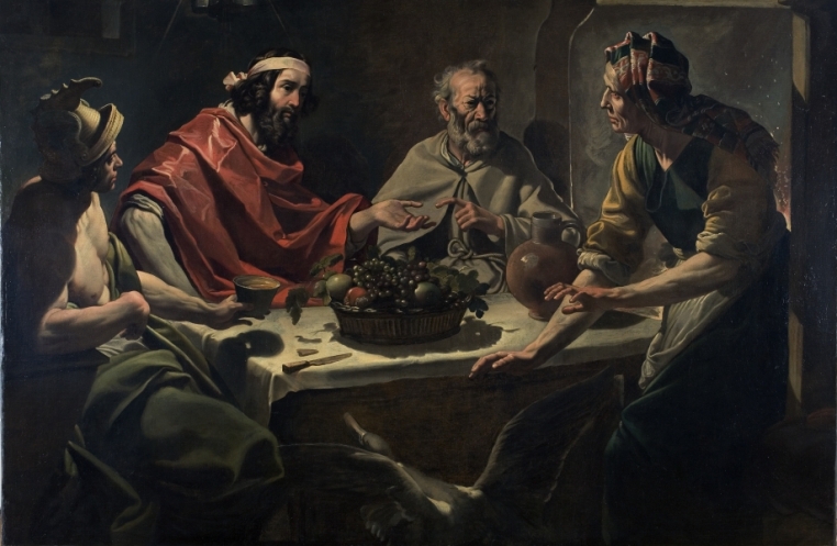 Abraham Janssens, Philemon and Baucis Entertaining Jupiter and Mercury, ca. 1615-25. Oil on canvas, overall: 60 5/16 in. x 91 1/8 in. Gift of Dr. and Mrs. Arthur K. Solomon. 1954.35
