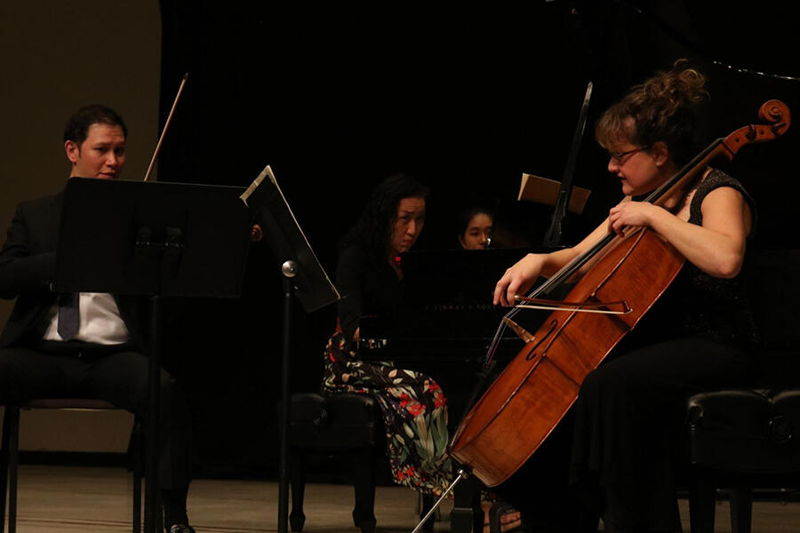 people playing classical instruments