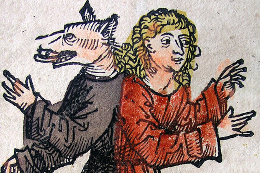 image of a man and a wolf in human clothing