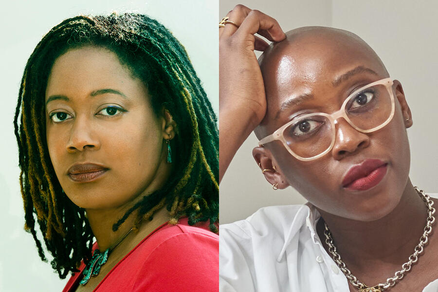 Composite image of N.K. Jemisin and 'Pemi Aguda