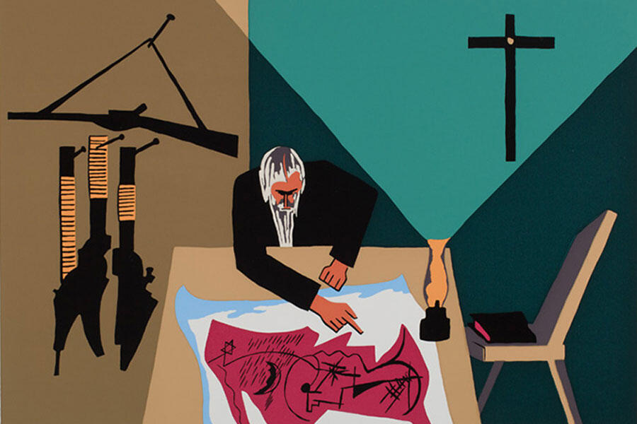 Image of artwork: Jacob Lawrence, The Legend of John Brown: 13