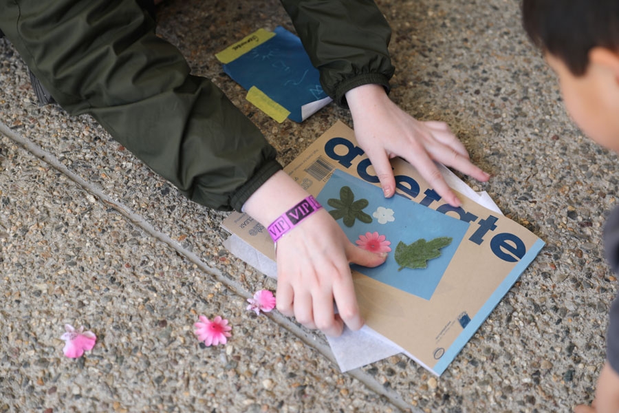 Image of children with art materials