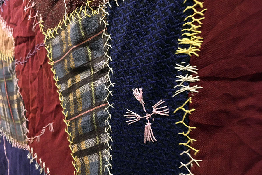 detail of a quilt