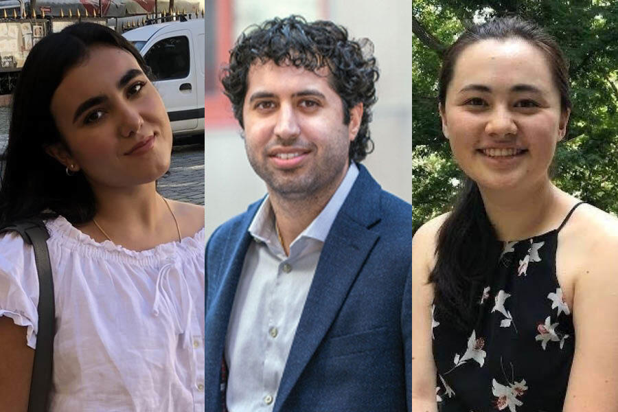 Pilar Birriel ’22, Maneesh Arora, and Avery Lumeng ’21
