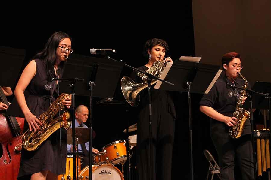 Wellesley College BlueJazz Ensemble performing