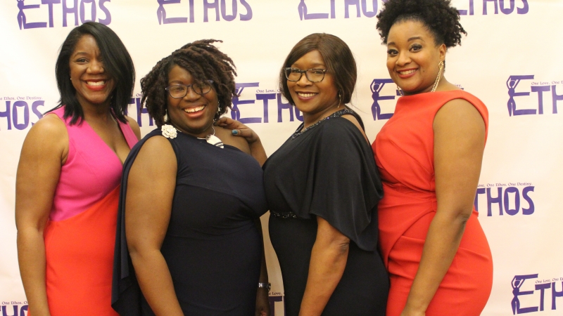 Women posing for the Ethos gala