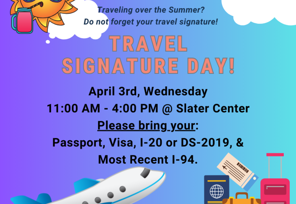 Travel Signature Day