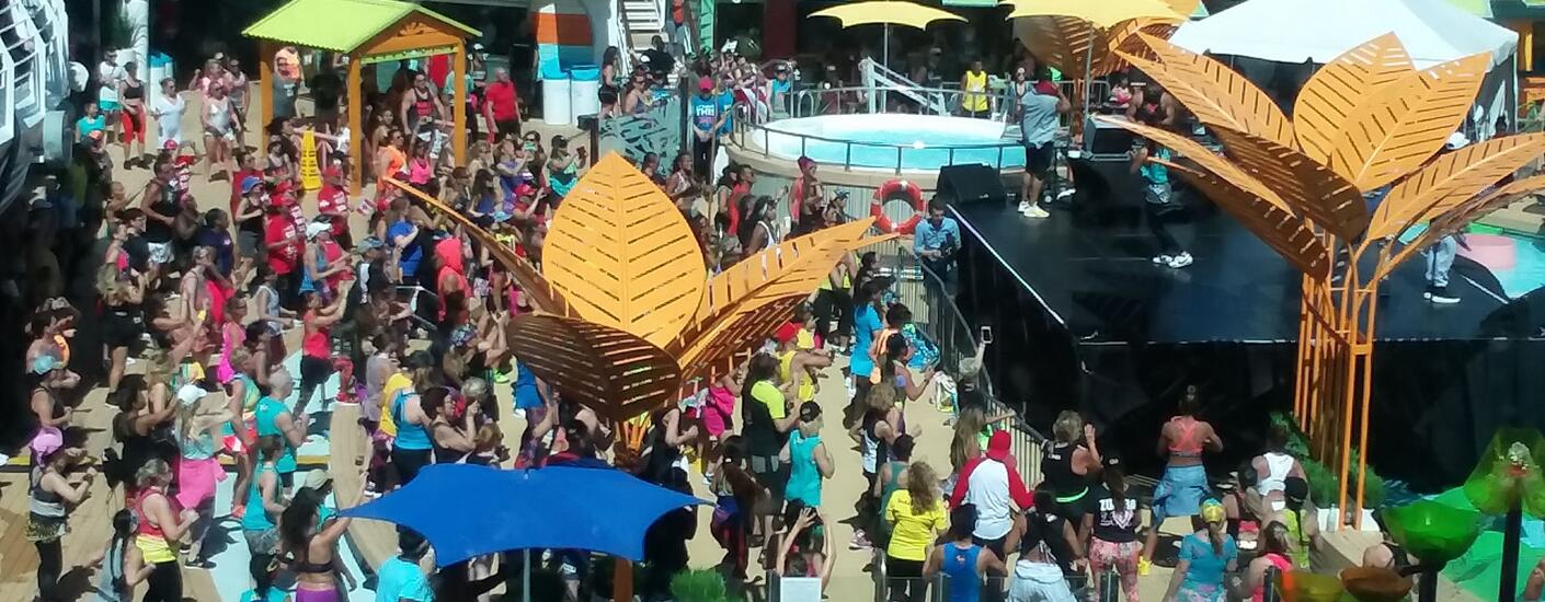 Photo taken from a Zumba cruise