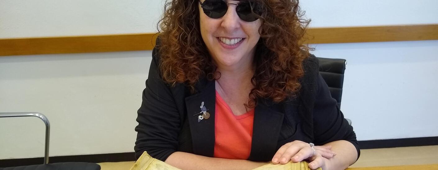 Image of Lisa Fagin Davis and the Voynich Manuscript