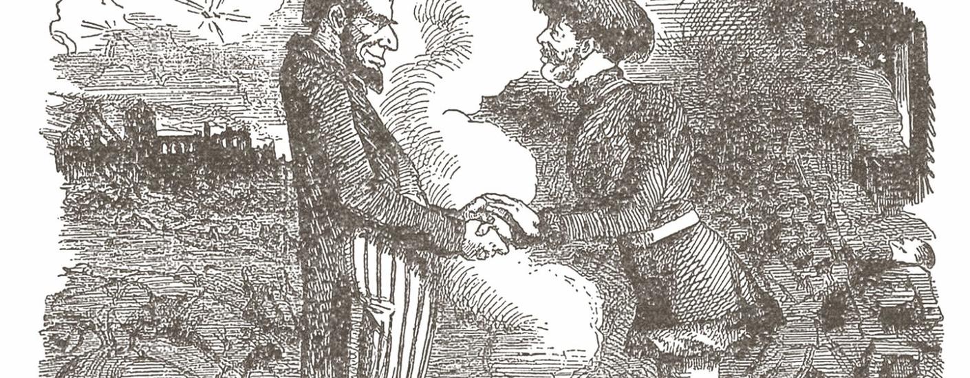 Political cartoon of Abraham Lincoln and Alexander II