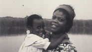 Naa-Sakle Akuete '08 as a child with her mother Eugenia