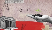 “Persevere,” an illustration by Michelle Thompson, appears in the summer issue of Wellesley magazine.